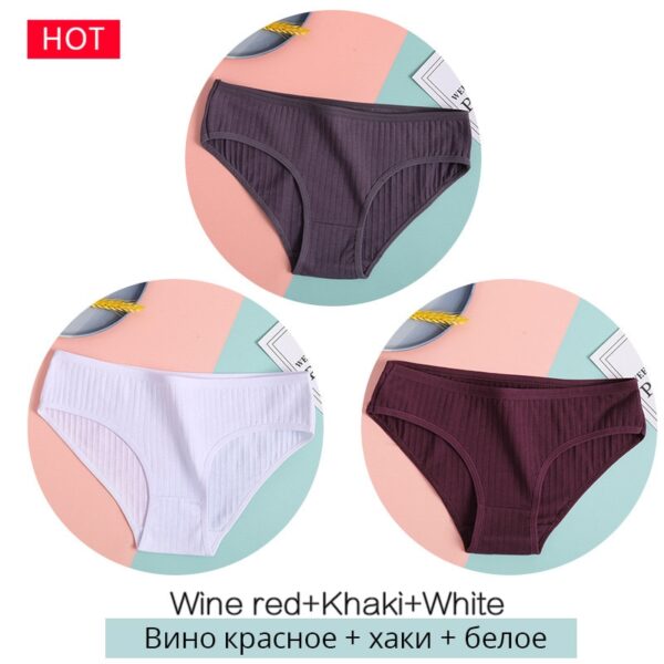 3 pièces/ensemble culotte Sexy en coton – Image 4