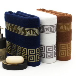 Serviette de Bain Broderie Fil d'Or