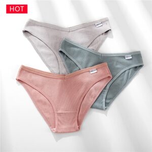 3 pièces/ensemble culotte Sexy en coton